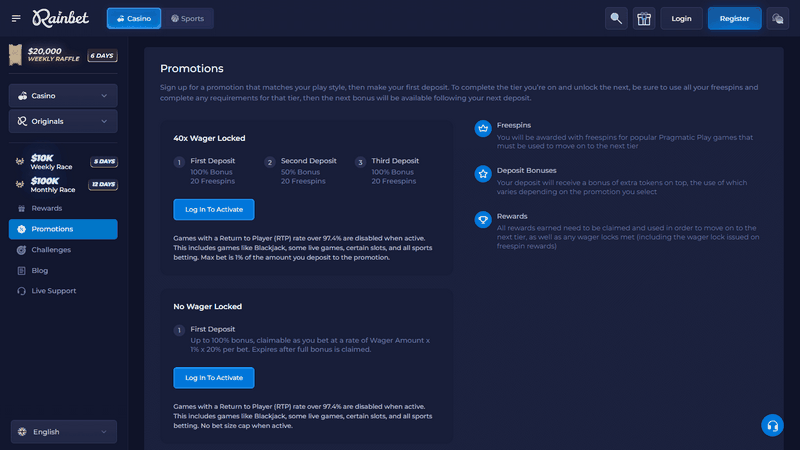 Rainbet Casino Site on Social Media Site